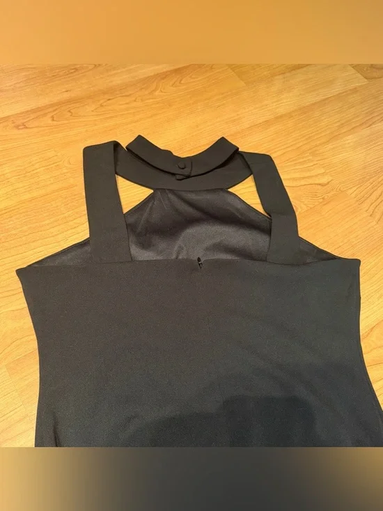Bebe Women’s Halter top Black Dress With Choker Size Large - Picture 9 of 11